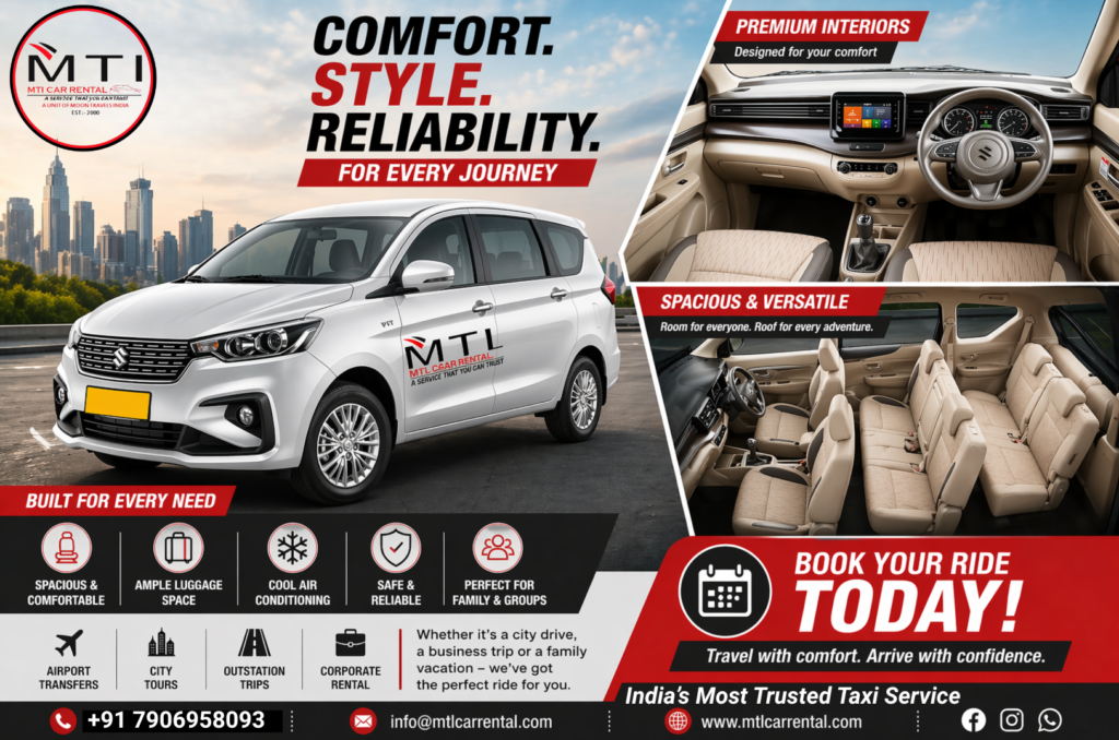 Hire Ertiga - Book Ertiga - MTI Car Rental