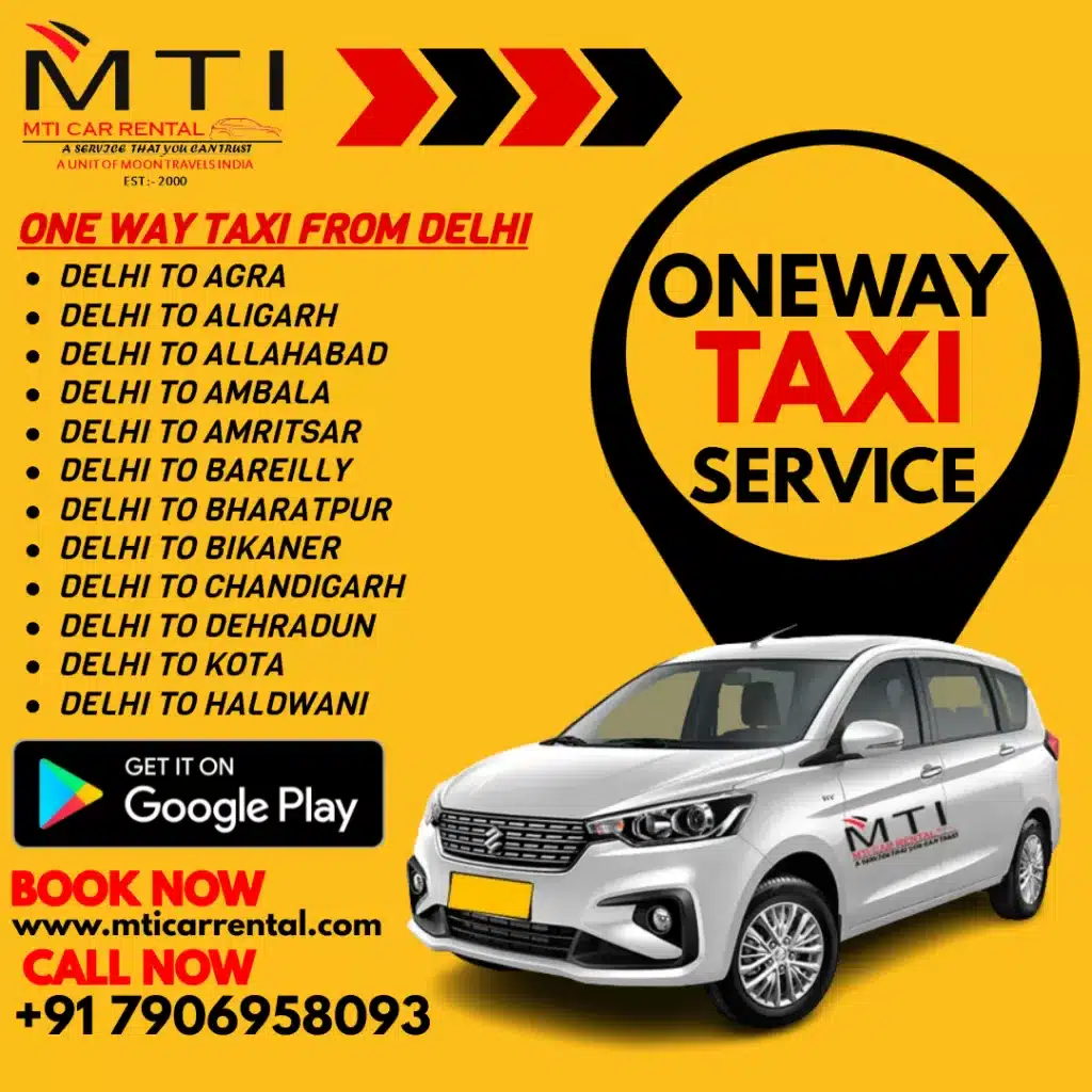 One-Way Taxi Service Delhi - MTI Car Rental