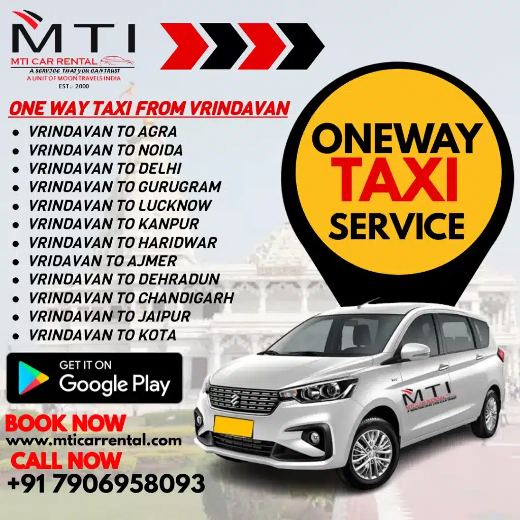 One-Way Taxi Service Vrindavan - MTI Car Rental