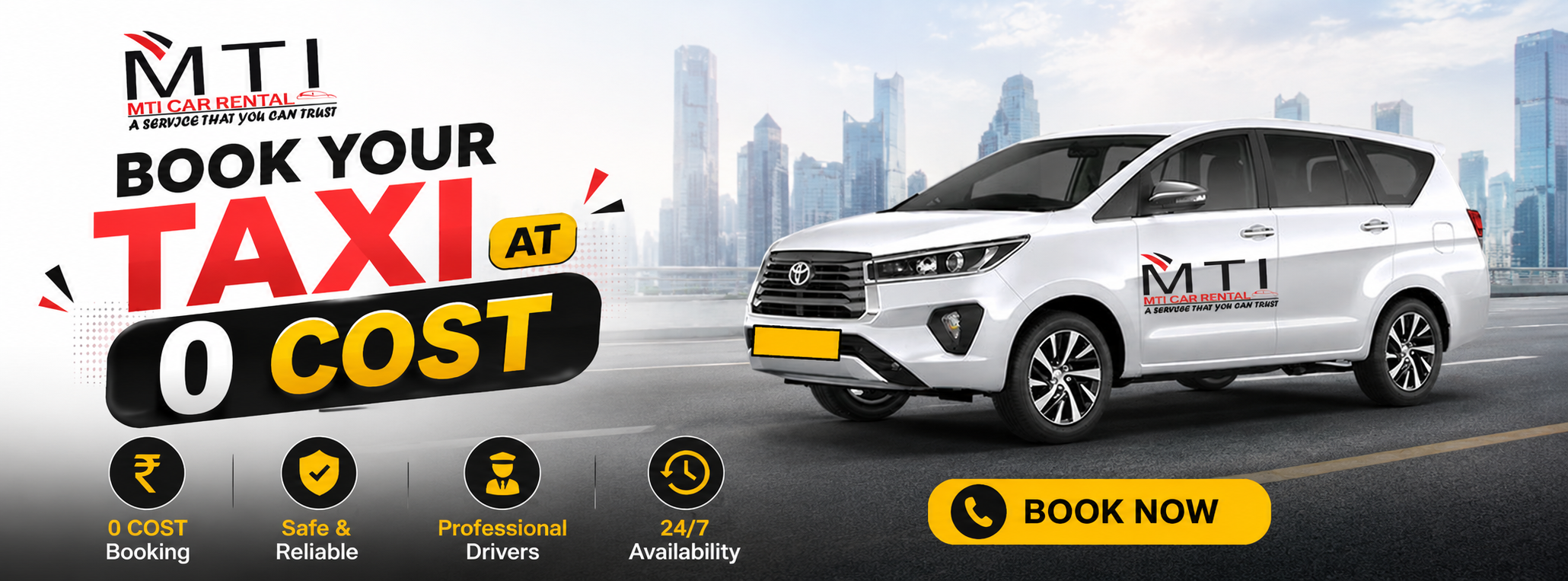 Book Your Cab At Zero Cost - MTI Car Rental Book Your Cab At Zero Cost - MTI Car Rental