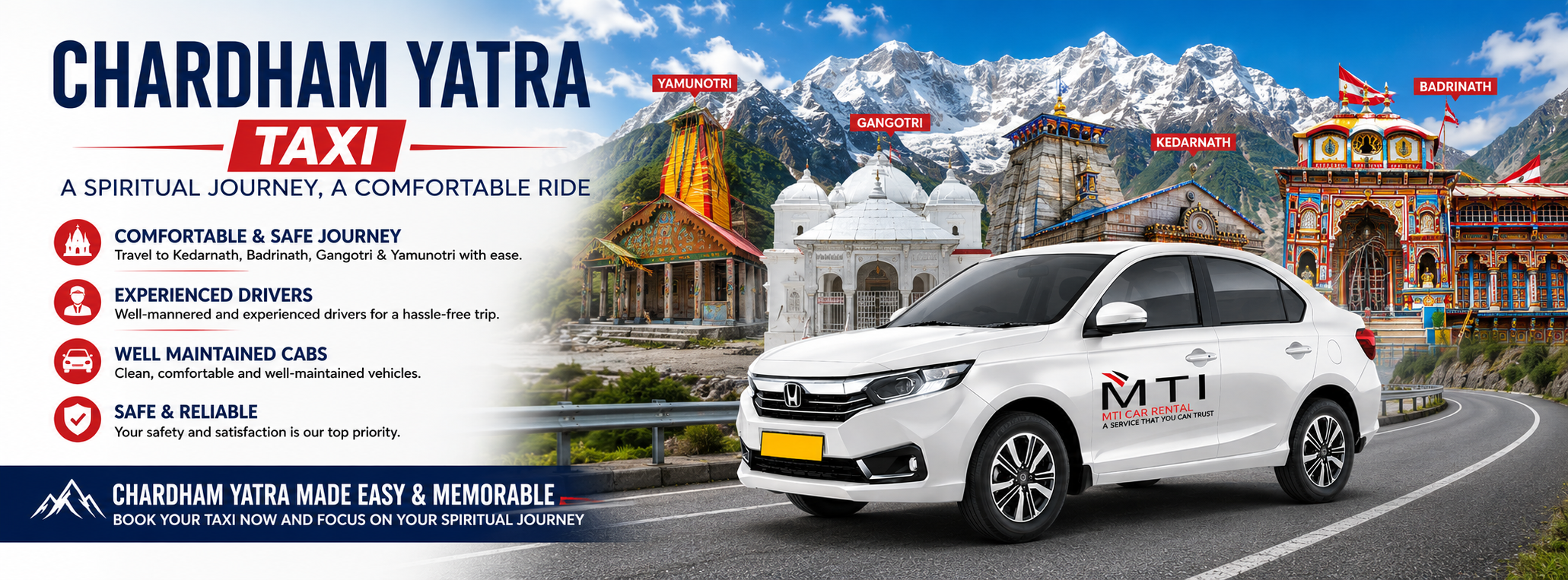 Chardham Yatra Taxi Service - MTI Car Rental