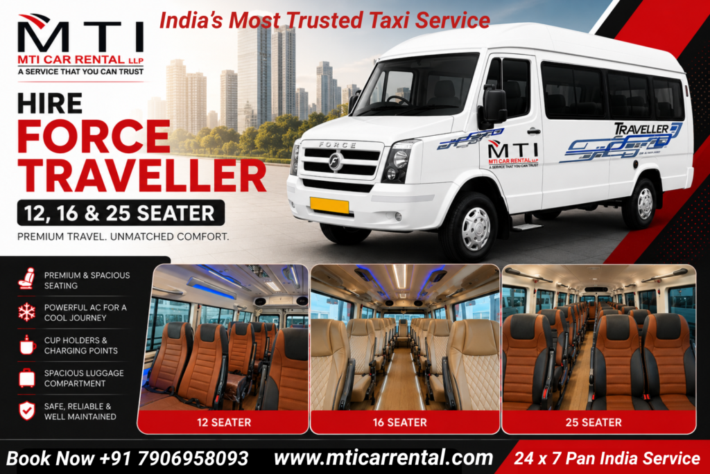 Hire Force Traveller - Book Force Traveller - Hire Tempo Traveller - Book Tempo Traveller - MTI Car Rental