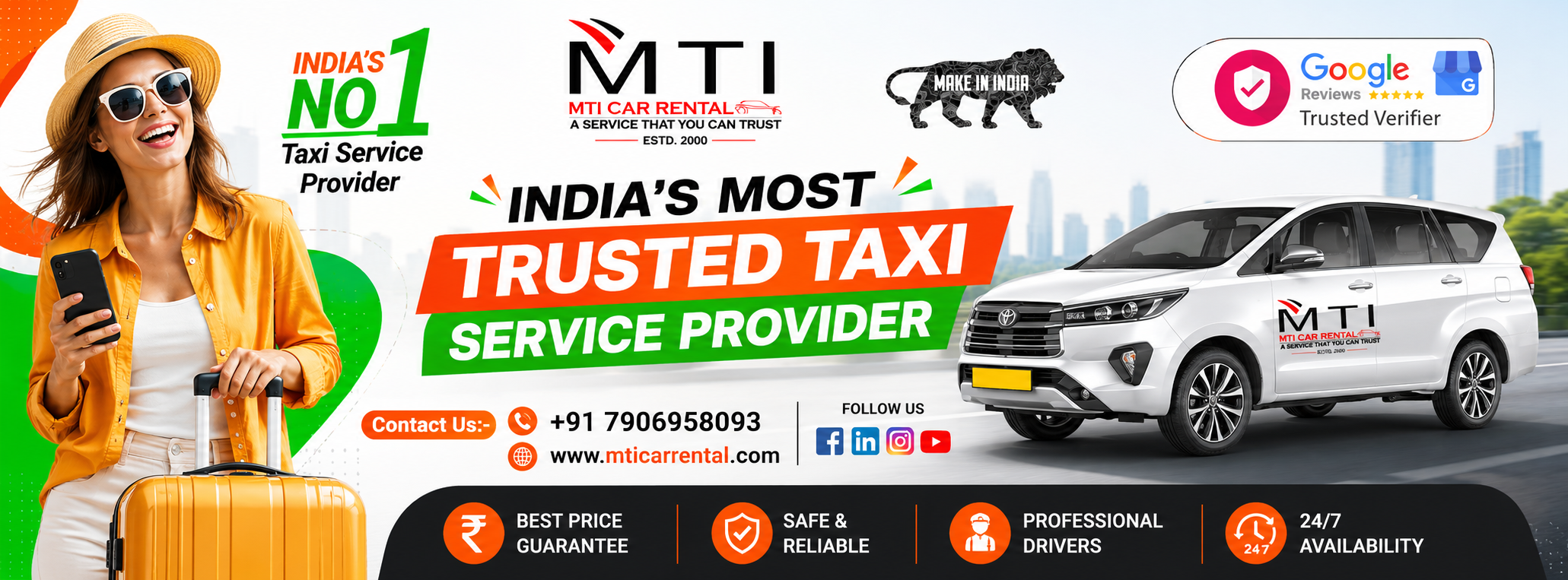 India's Most Trusted Taxi Service - MTI Car Rental India's Most Trusted Taxi Service - MTI Car Rental