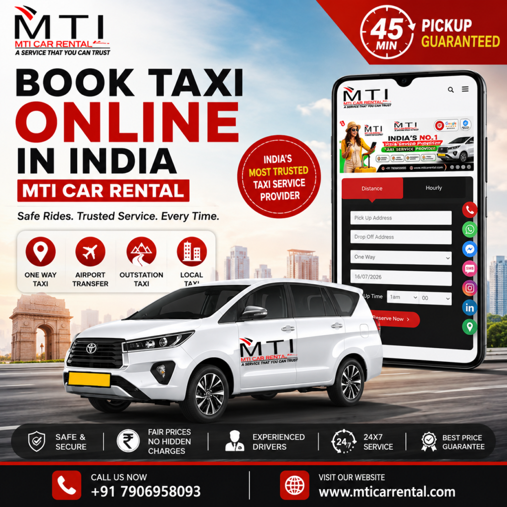 Book Taxi Online in India - MTI Car Rental