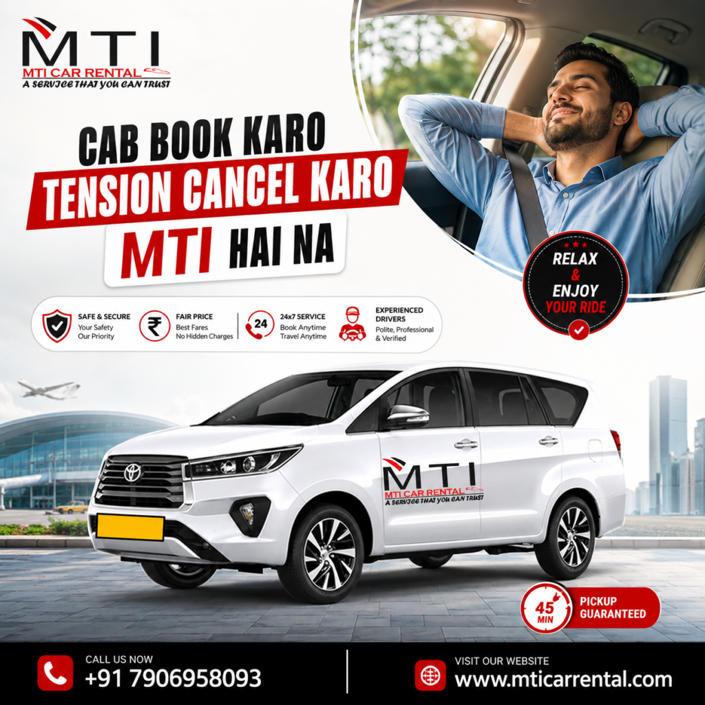 Cab Book Karo - Tension Cancel Karo - MTI Car Rental India