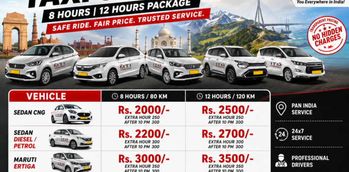 Hourly Taxi Service in India - MTI Car Rental