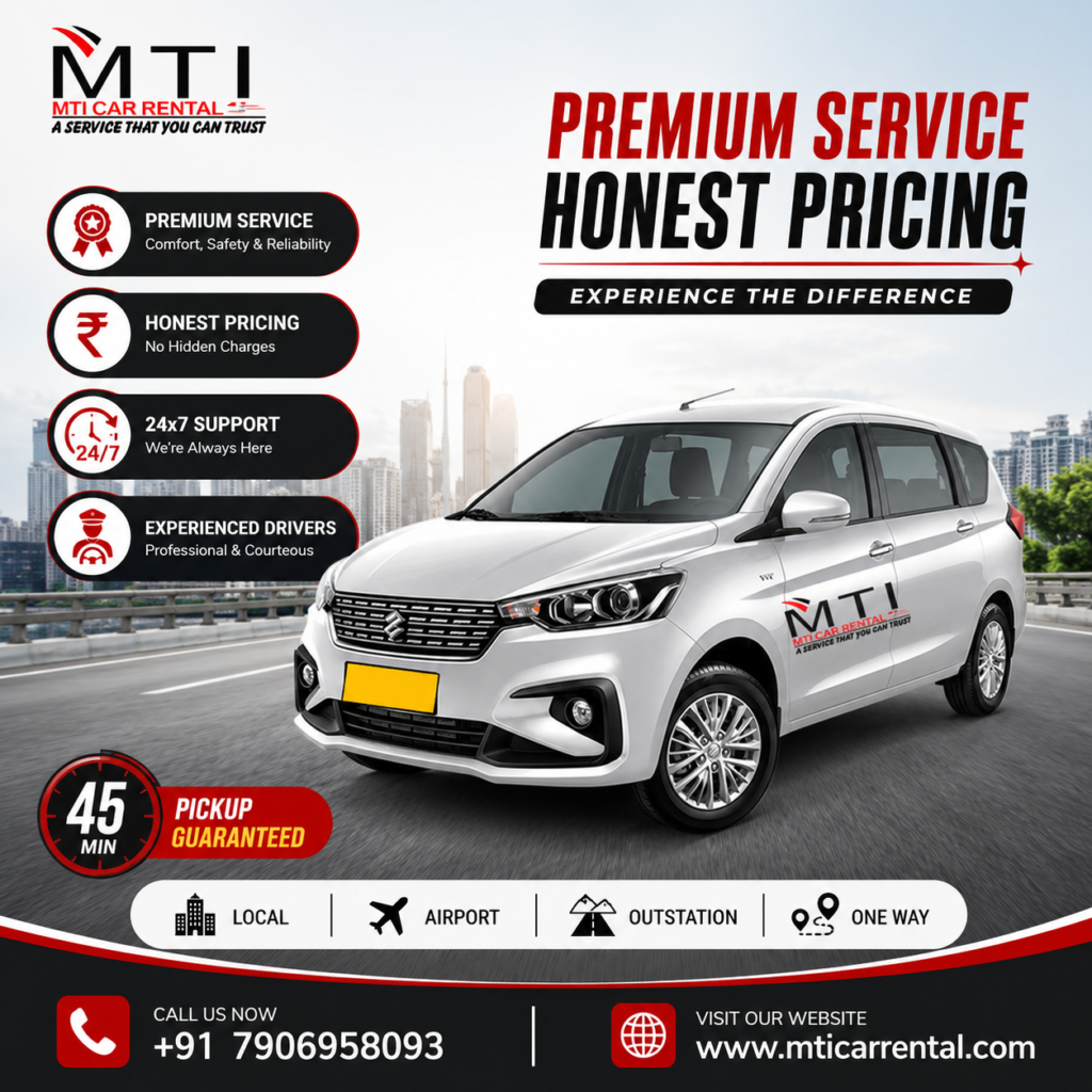 Premium Taxi Service in India | Honest Pricing | MTI Car Rental