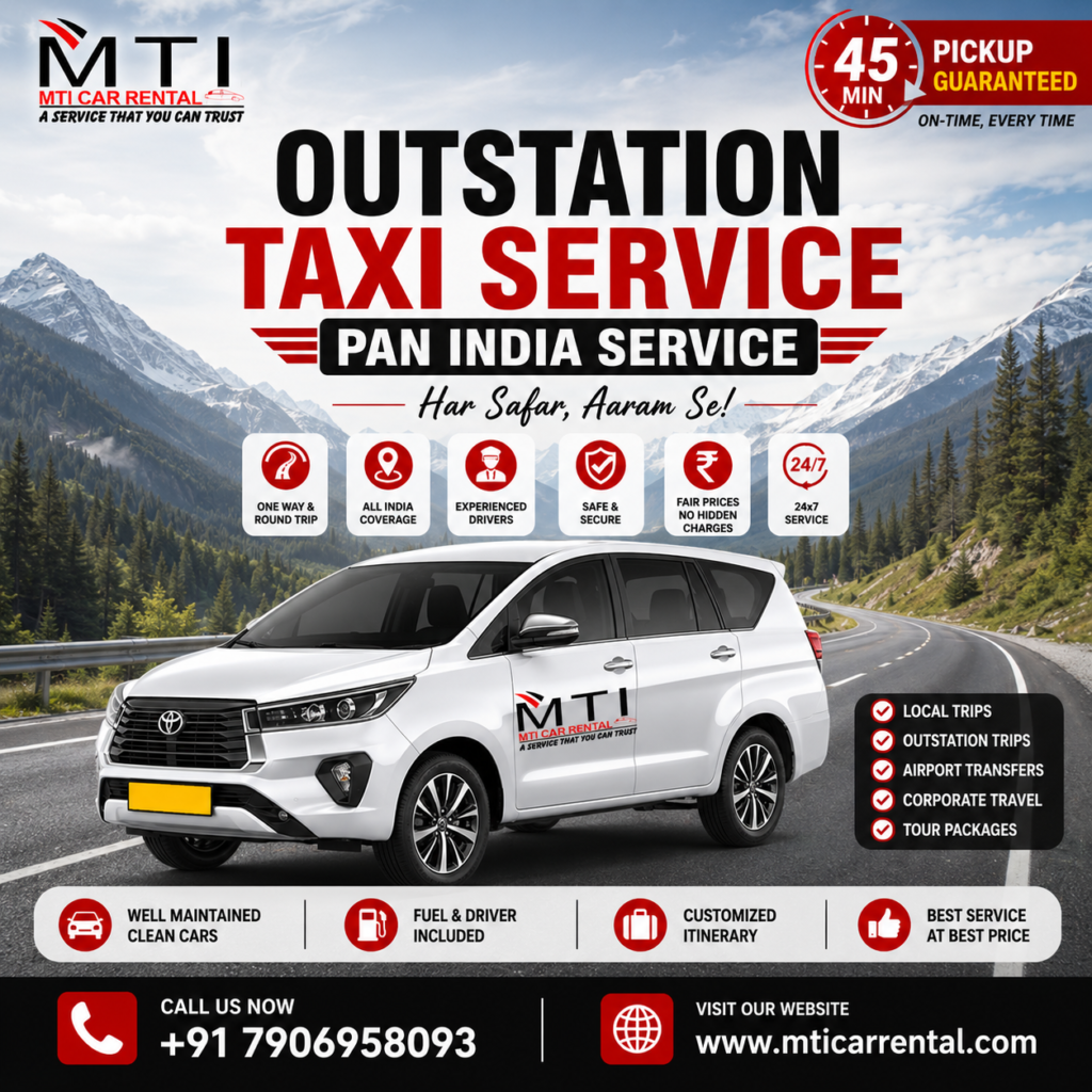 Outstation Taxi Service Pan India | MTI Car Rental